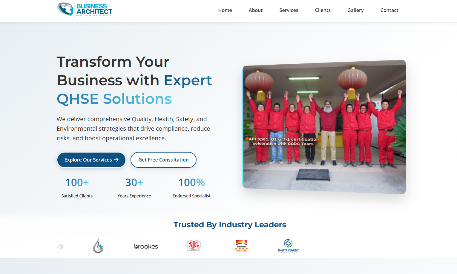 Business Architect - QHSE consultancy website